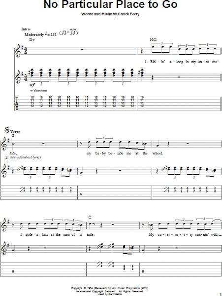 open zoom image for No Particular Place To Go - Guitar Tab Play-Along, New, Main