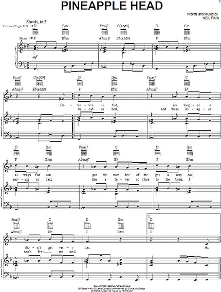 open zoom image for Pineapple Head - Piano/Vocal/Guitar, New, Main