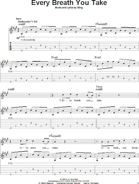 open zoom image for Every Breath You Take - Guitar Tab Play-Along, New, Main