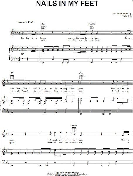 open zoom image for Nails In My Feet - Piano/Vocal/Guitar, New, Main