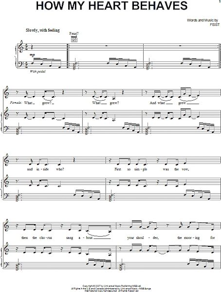 open zoom image for How My Heart Behaves - Piano/Vocal/Guitar, New, Main
