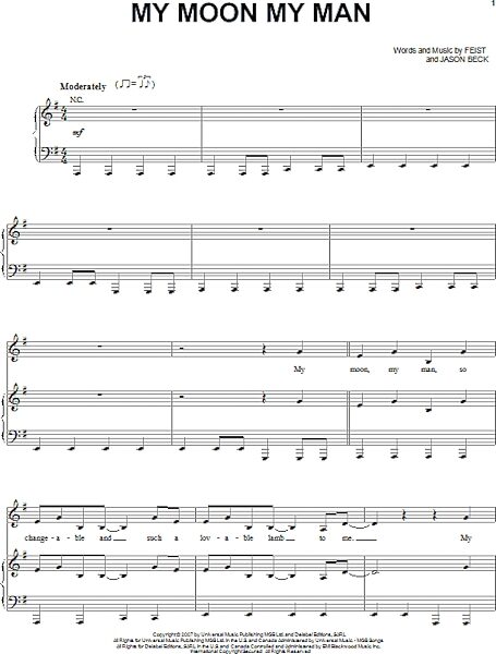 open zoom image for My Moon My Man - Piano/Vocal/Guitar, New, Main