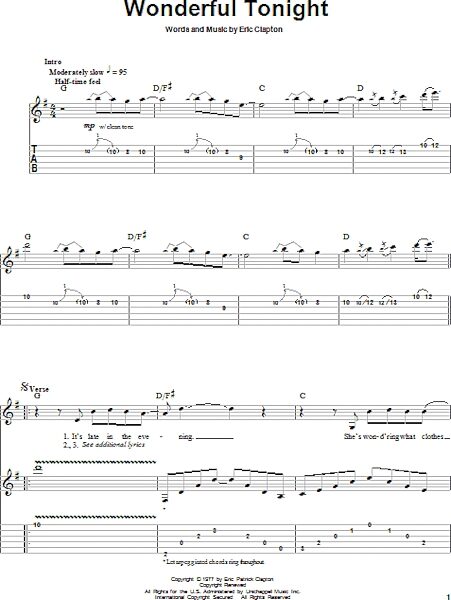 open zoom image for Wonderful Tonight - Guitar Tab Play-Along, New, Main