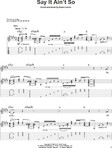 open zoom image for Say It Ain't So - Guitar Tab Play-Along, New, Main