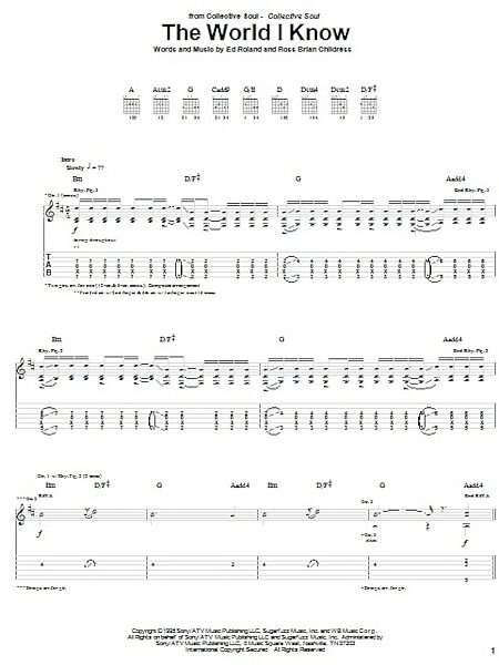 open zoom image for The World I Know - Guitar TAB, New, Main