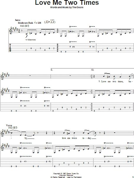 open zoom image for Love Me Two Times - Guitar Tab Play-Along, New, Main