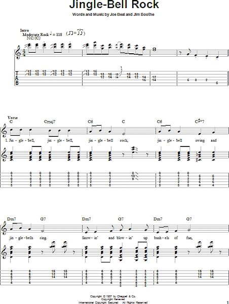 open zoom image for Jingle-Bell Rock - Guitar Tab Play-Along, New, Main