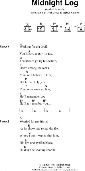 open zoom image for Midnight Log - Guitar Chords/Lyrics, New, Main