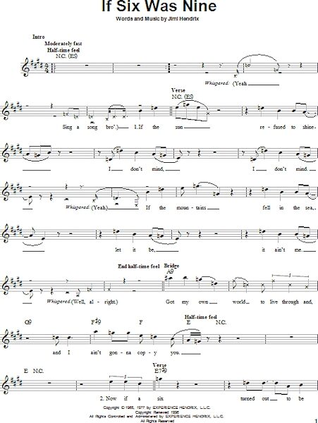 open zoom image for If Six Was Nine - Easy Guitar, New, Main