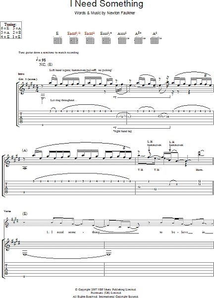 open zoom image for I Need Something - Guitar TAB, New, Main