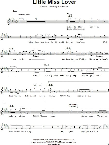 open zoom image for Little Miss Lover - Easy Guitar, New, Main