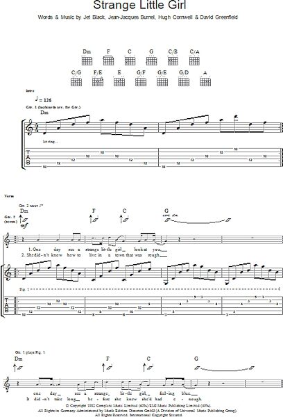 open zoom image for Strange Little Girl - Guitar TAB, New, Main