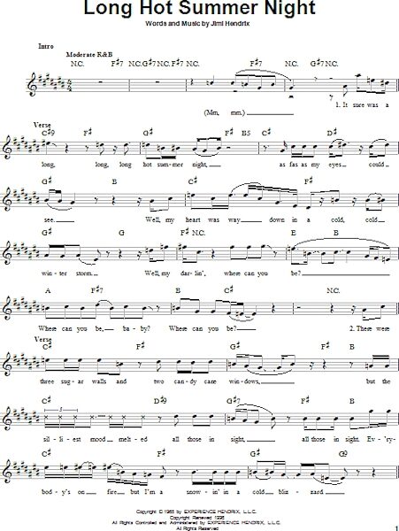 open zoom image for Long Hot Summer Night - Easy Guitar, New, Main
