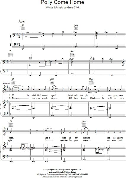 open zoom image for Polly Come Home - Piano/Vocal/Guitar, New, Main