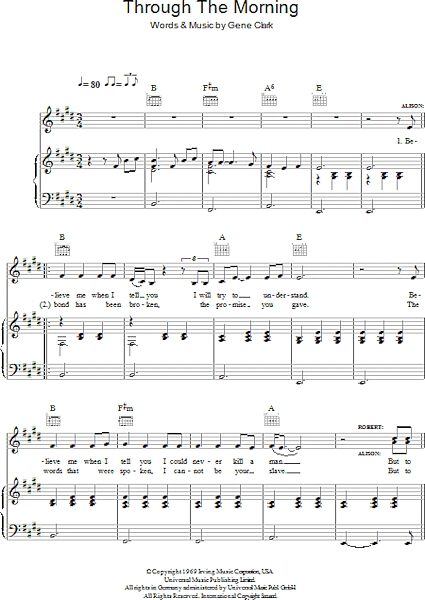 open zoom image for Through The Morning, Through The Night - Piano/Vocal/Guitar, New, Main