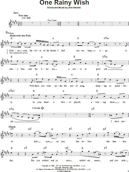 open zoom image for One Rainy Wish - Easy Guitar, New, Main