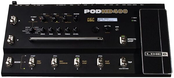 open zoom image for Line 6 POD HD400 Amp Modeling Multi-Effects Pedalboard, Main