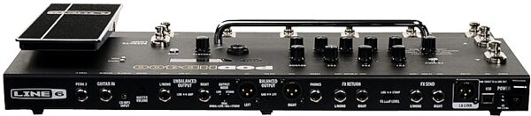 open zoom image for Line 6 POD HD400 Amp Modeling Multi-Effects Pedalboard, Rear - Top