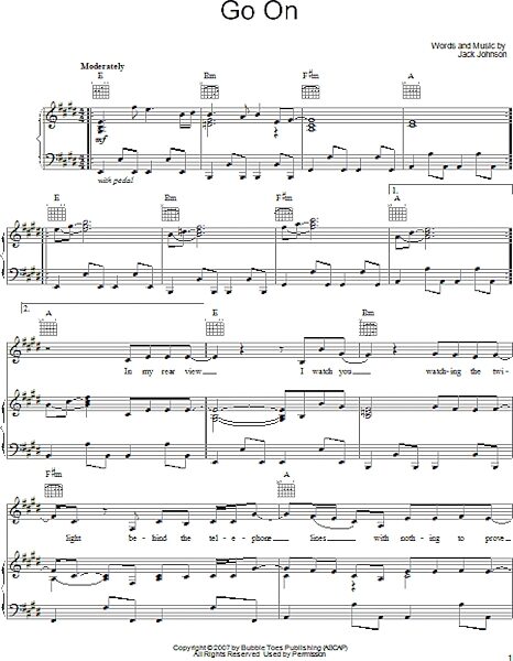 open zoom image for Go On - Piano/Vocal/Guitar, New, Main