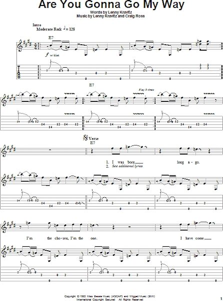 open zoom image for Are You Gonna Go My Way - Guitar Tab Play-Along, New, Main