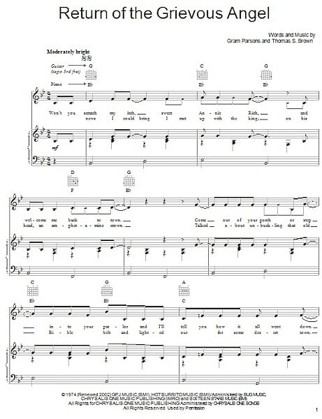 open zoom image for Return Of The Grievous Angel - Piano/Vocal/Guitar, New, Main