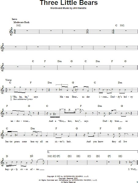 open zoom image for Three Little Bears - Easy Guitar, New, Main