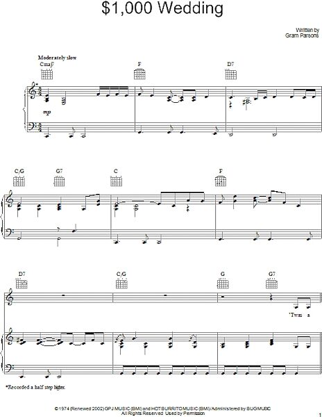 open zoom image for $1,000 Wedding - Piano/Vocal/Guitar, New, Main
