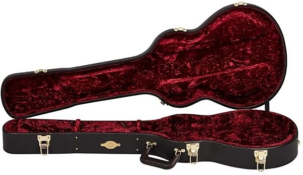 open zoom image for Taylor T5z Deluxe Brown Hardshell Case, New, Open--Taylor