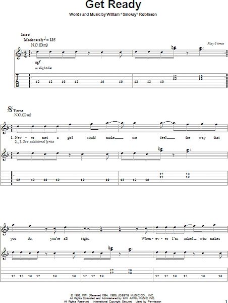 open zoom image for Get Ready - Guitar Tab Play-Along, New, Main