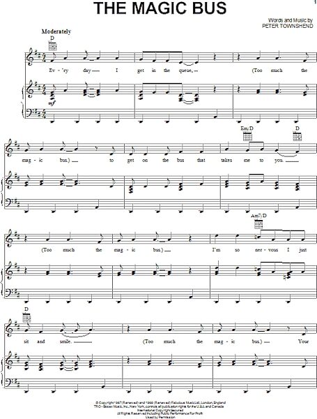 open zoom image for Magic Bus - Piano/Vocal/Guitar, New, Main
