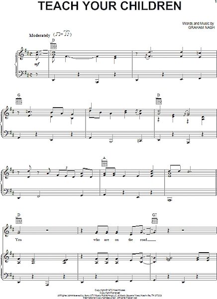 open zoom image for Teach Your Children - Piano/Vocal/Guitar, New, Main
