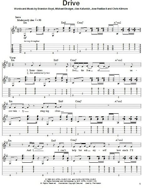 open zoom image for Drive - Guitar Tab Play-Along, New, Main