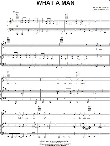 open zoom image for What A Man - Piano/Vocal/Guitar, New, Main