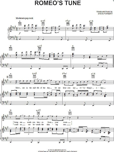 open zoom image for Romeo's Tune - Piano/Vocal/Guitar, New, Main