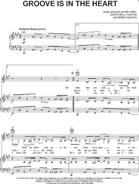 open zoom image for Groove Is In The Heart - Piano/Vocal/Guitar, New, Main
