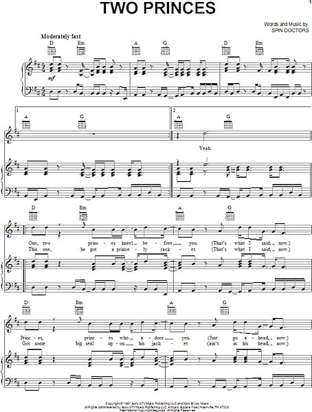 open zoom image for Two Princes - Piano/Vocal/Guitar, New, Main