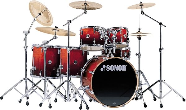open zoom image for Sonor EXTB622 Extreme Birch 6-Piece Drum Shell Kit, Amber Fade
