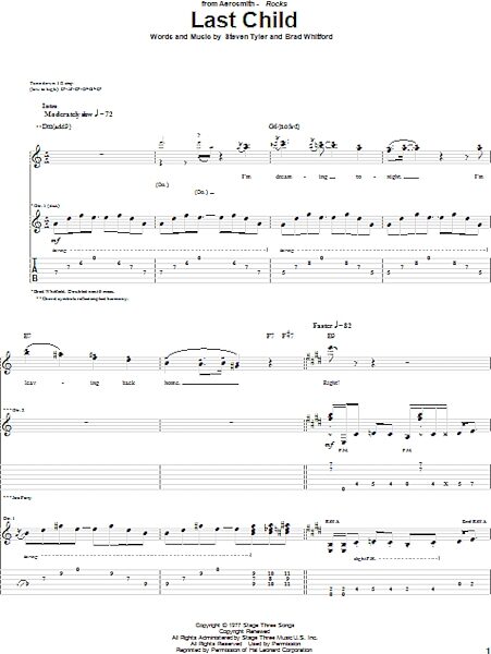 open zoom image for Last Child - Guitar TAB, New, Main