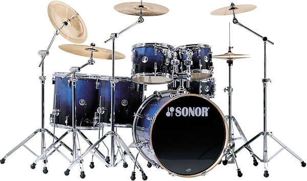 open zoom image for Sonor EXTB622 Extreme Birch 6-Piece Drum Shell Kit, Blue Fade
