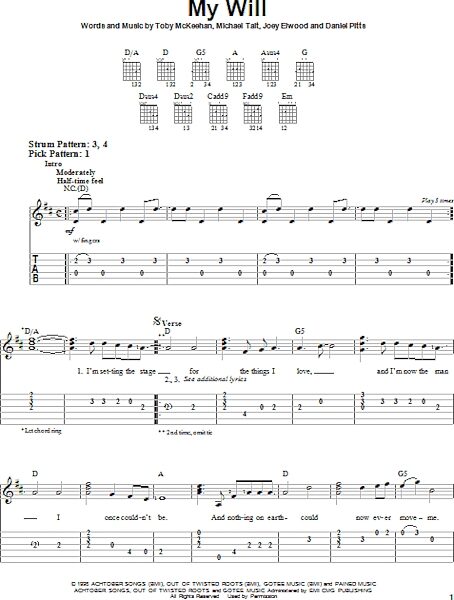 open zoom image for My Will - Easy Guitar with TAB, New, Main