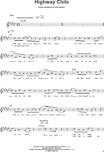 open zoom image for Highway Chile - Easy Guitar, New, Main