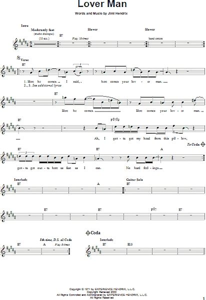 open zoom image for Lover Man - Easy Guitar, New, Main