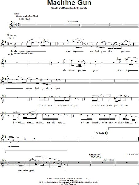 open zoom image for Machine Gun - Easy Guitar, New, Main