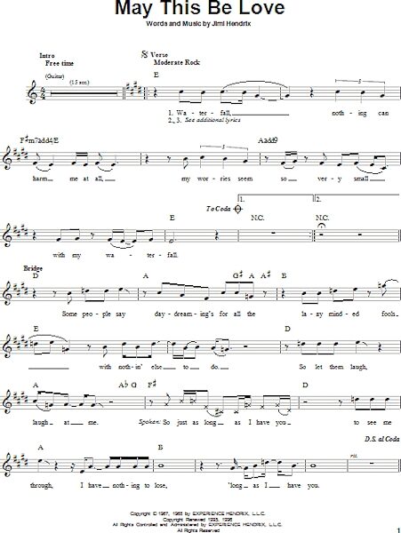 open zoom image for May This Be Love - Easy Guitar, New, Main