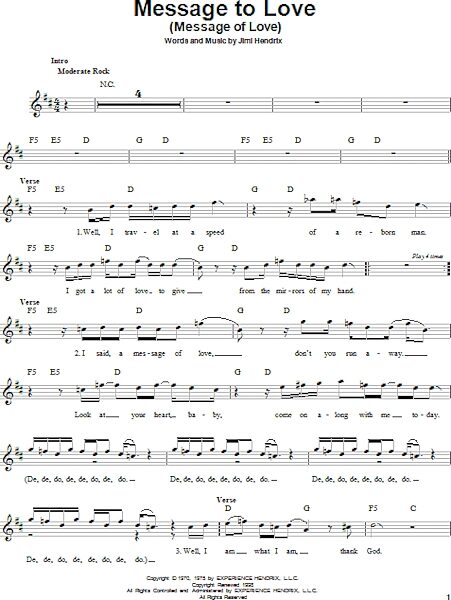 open zoom image for Message To Love (Message Of Love) - Easy Guitar, New, Main