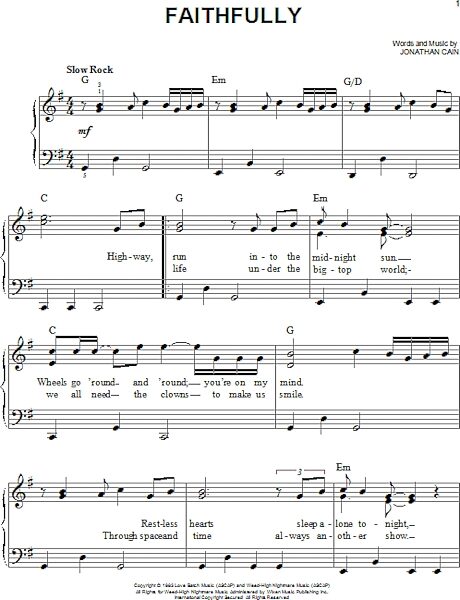 open zoom image for Faithfully - Easy Piano, New, Main