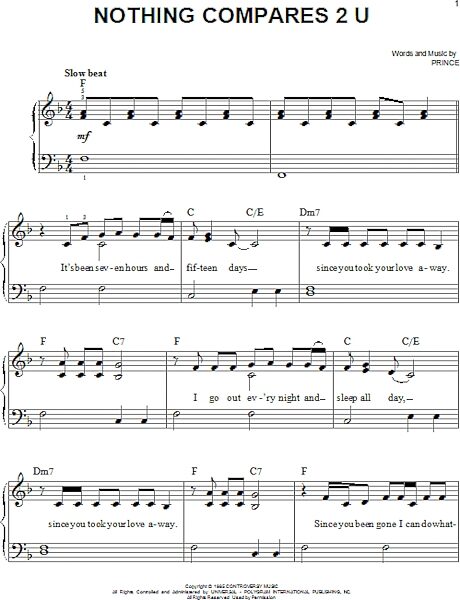 open zoom image for Nothing Compares 2 U - Easy Piano, New, Main