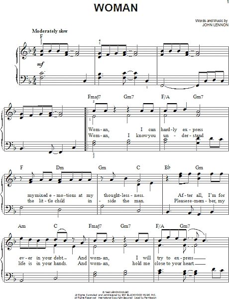 open zoom image for Woman - Easy Piano, New, Main