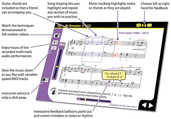 open zoom image for eMedia Piano for Dummies Level 2, Screenshot