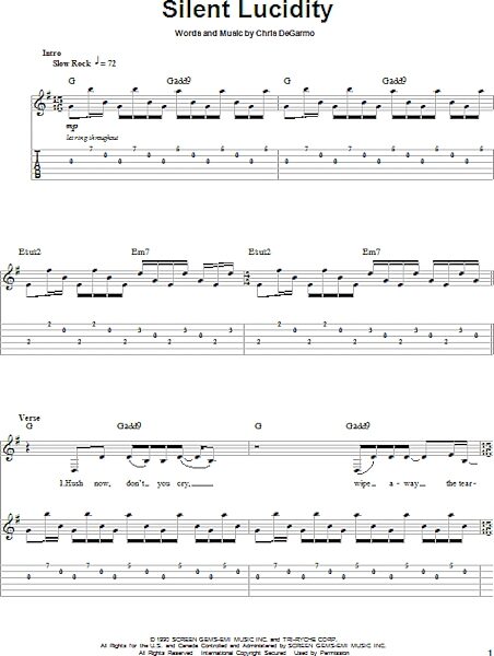 open zoom image for Silent Lucidity - Guitar Tab Play-Along, New, Main